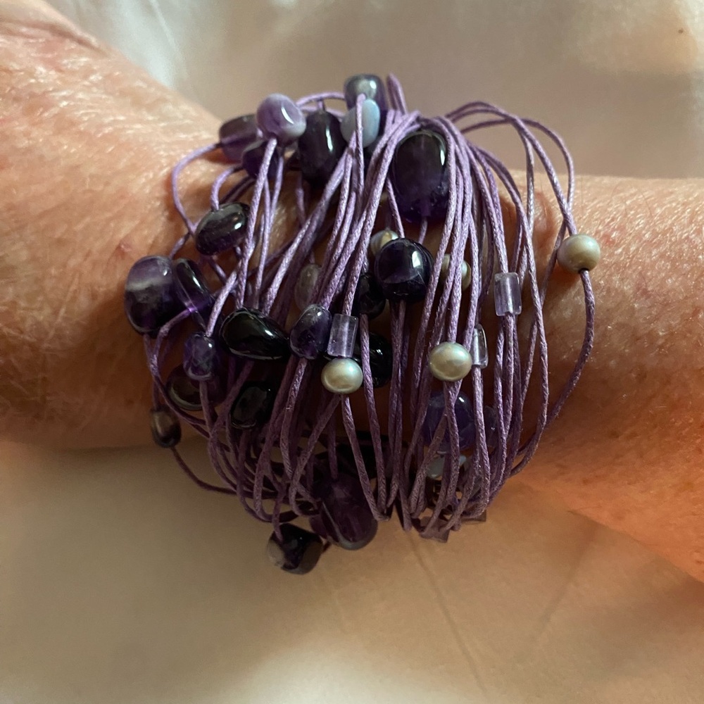 Purple amethyst Bracelet Artistic Jewelry - Picture 6 of 8